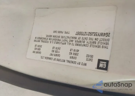 2002 Buick Century Limited z USA, uszkodzony, nr VIN 2G4WY55J921270087